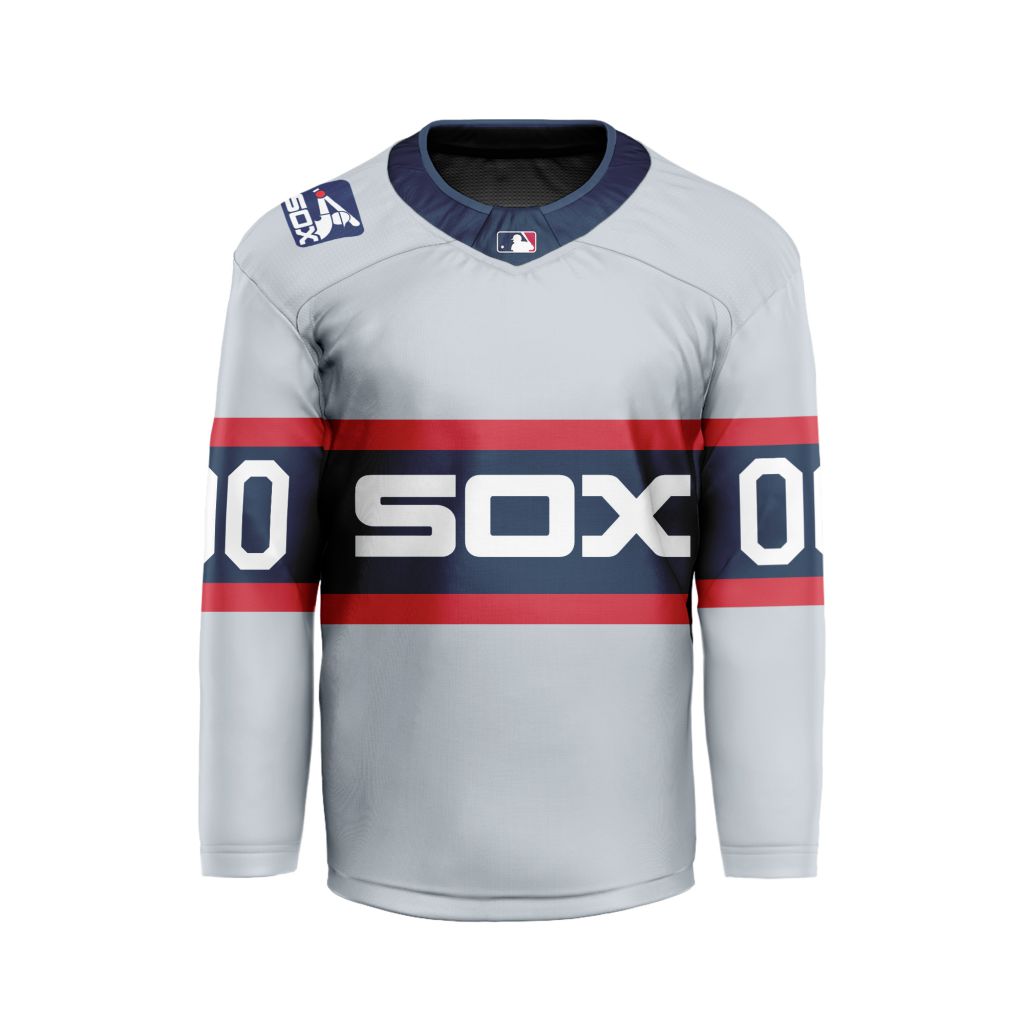 MLB-Chicago-White-Sox-Personalized-Classic-Style-Hockey-Jersey MLB Chicago White Sox Personalized Classic Style Hockey Jersey