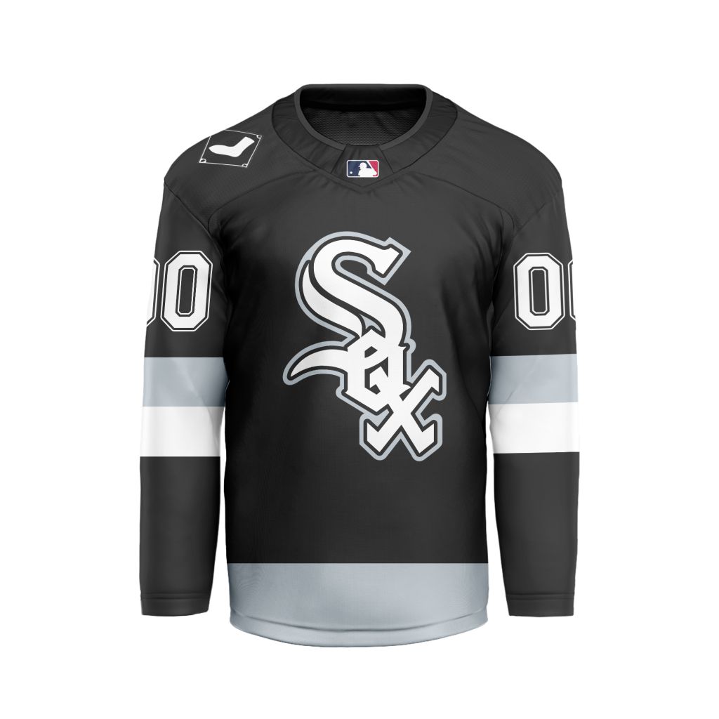 MLB-Chicago-White-Sox-Personalized-Home-Style-Hockey-Jersey MLB Chicago White Sox Personalized Home Style Hockey Jersey