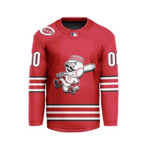 MLB Cincinnati Reds Personalized Alternate Style Hockey Jersey