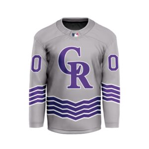 MLB Colorado Rockies Personalized Classic Style Hockey Jersey