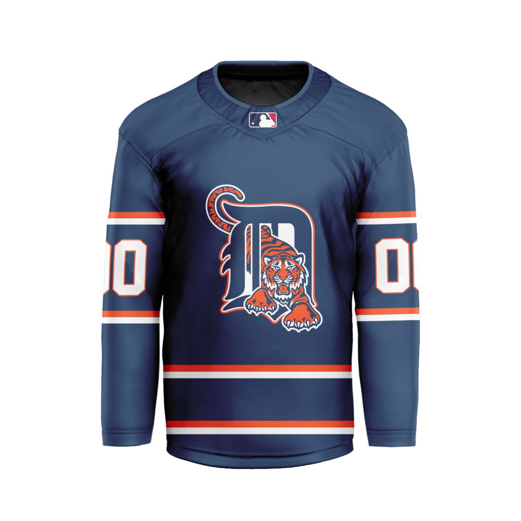 MLB-Detroit-Tigers-Personalized-Alternate-Style-Hockey-Jersey MLB Detroit Tigers Personalized Alternate Style Hockey Jersey