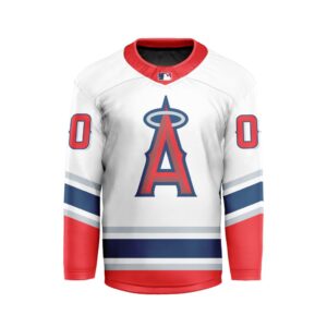 MLB Los Angeles Angels Personalized Away Style Hockey Jersey