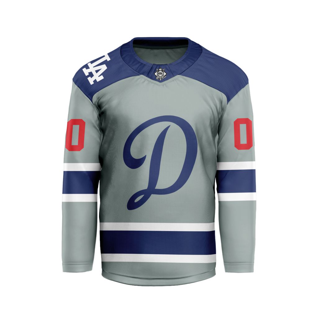 MLB-Los-Angeles-Dodgers-Personalized-Alternate-Style-Hockey-Jersey MLB Los Angeles Dodgers Personalized Alternate Style Hockey Jersey