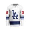 MLB Los Angeles Dodgers Personalized Away Style Hockey Jersey