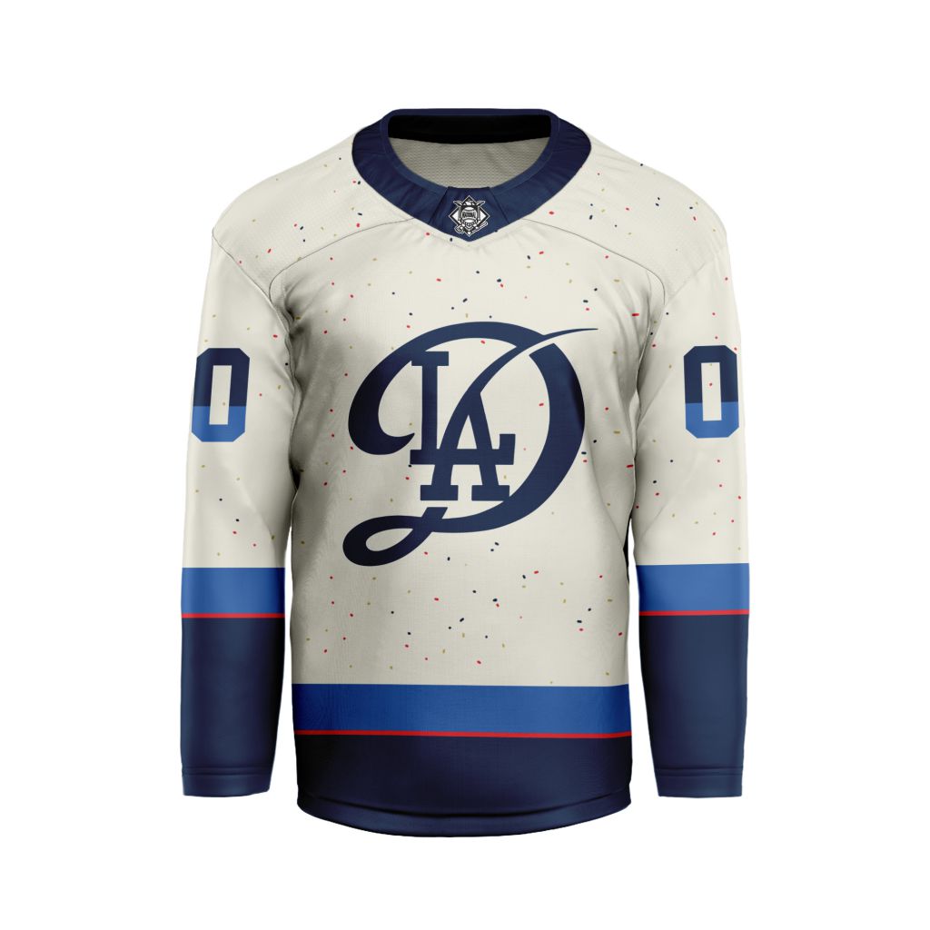 MLB-Los-Angeles-Dodgers-Personalized-City-Connect-Style-Hockey-Jersey MLB Los Angeles Dodgers Personalized City Connect Style Hockey Jersey