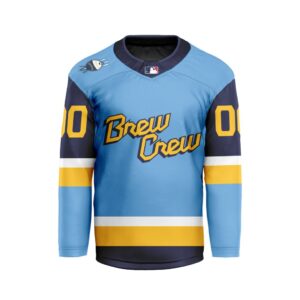 MLB Milwaukee Brewers Personalized City Connect Style Hockey Jersey