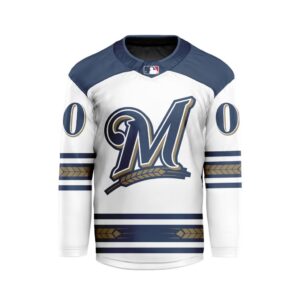MLB Milwaukee Brewers Personalized Classic Style Hockey Jersey