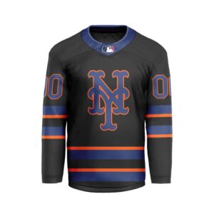 MLB New York Mets Personalized Alternate Style Hockey Jersey
