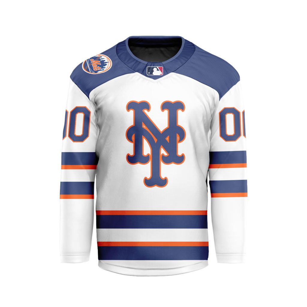 MLB-New-York-Mets-Personalized-Away-Style-Hockey-Jersey MLB New York Mets Personalized Away Style Hockey Jersey