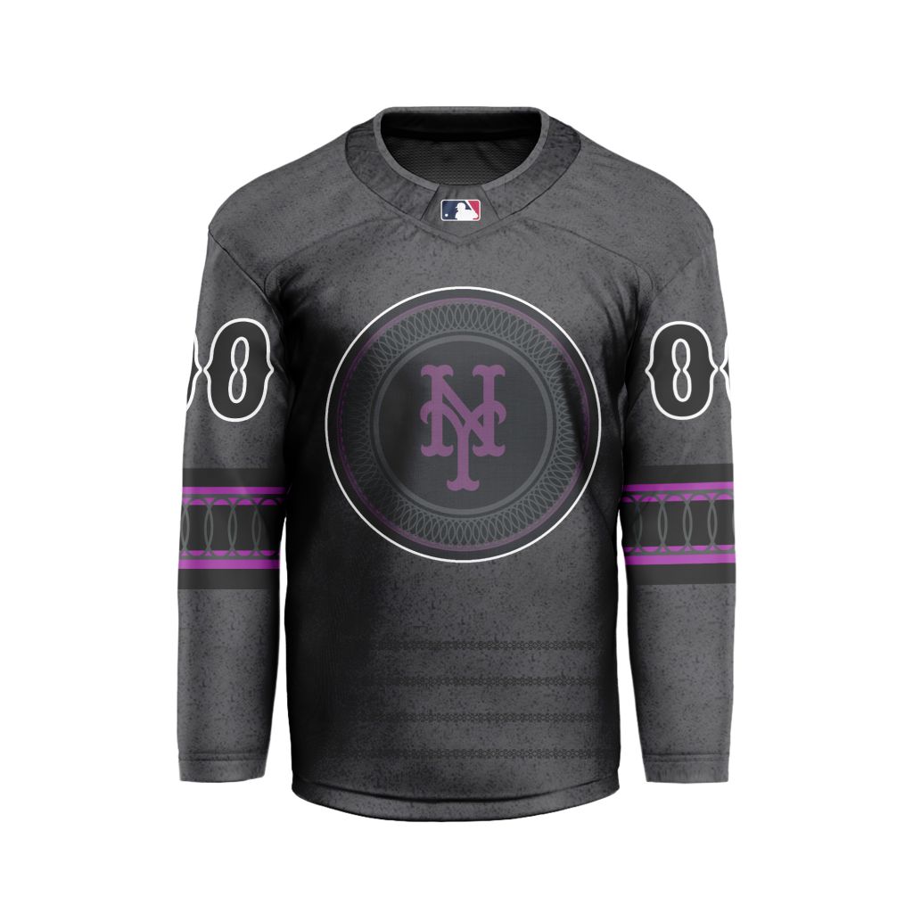 MLB-New-York-Mets-Personalized-City-Connect-Style-Hockey-Jersey MLB New York Mets Personalized City Connect Style Hockey Jersey