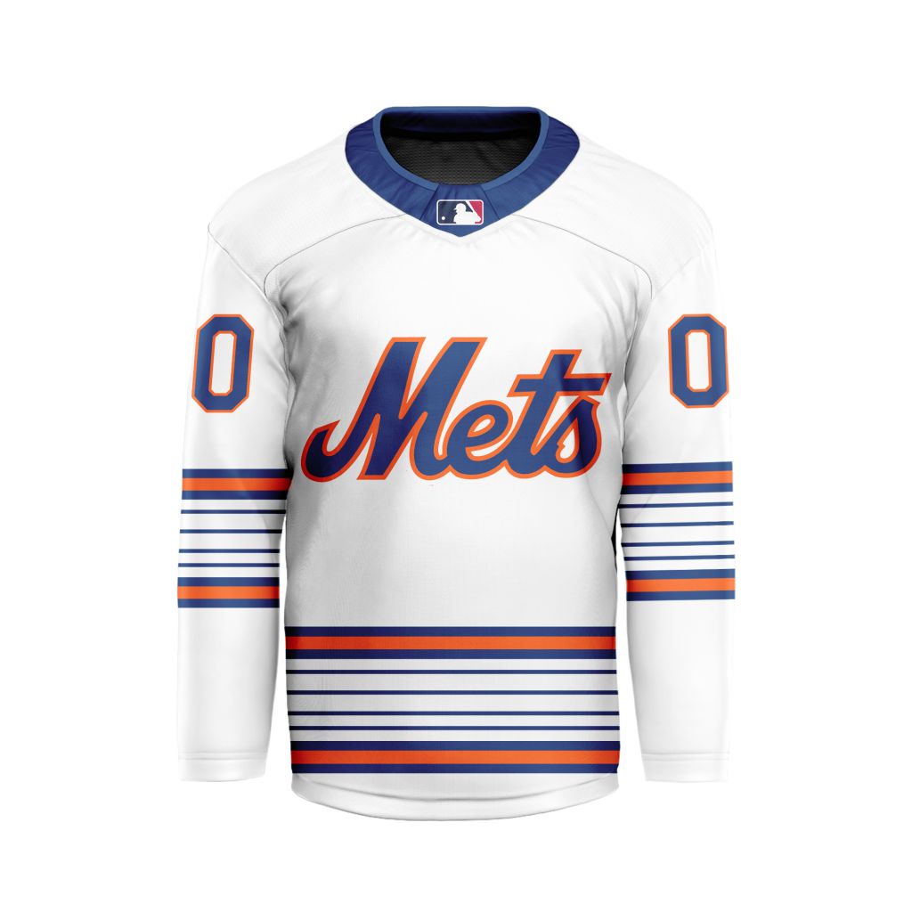 MLB-New-York-Mets-Personalized-Classic-Style-Hockey-Jersey MLB New York Mets Personalized Classic Style Hockey Jersey