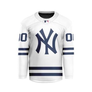 MLB New York Yankees Personalized Away Style Hockey Jersey