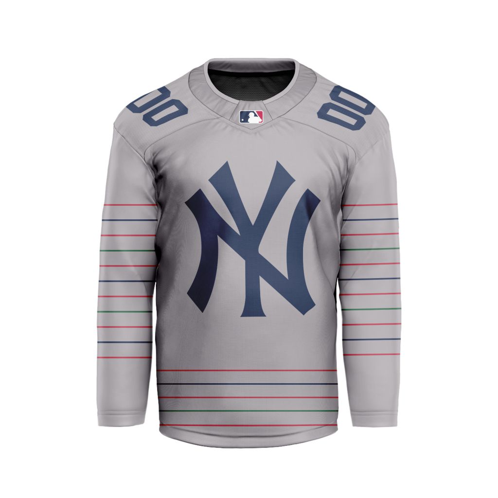 MLB-New-York-Yankees-Personalized-Classic-Style-Hockey-Jersey MLB New York Yankees Personalized Classic Style Hockey Jersey