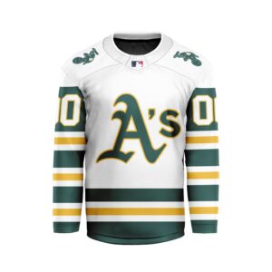 MLB Oakland Athletics Personalized Away Style Hockey Jersey