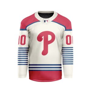 MLB Philadelphia Phillies Personalized Away Style Hockey Jersey