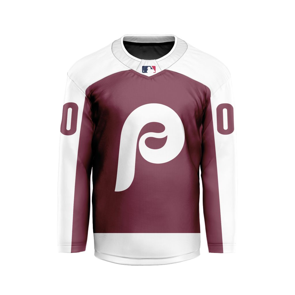 MLB-Philadelphia-Phillies-Personalized-Classic-Style-Hockey-Jersey MLB Philadelphia Phillies Personalized Classic Style Hockey Jersey