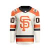 MLB San Francisco Giants Personalized Away Style Hockey Jersey