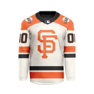 MLB San Francisco Giants Personalized Away Style Hockey Jersey