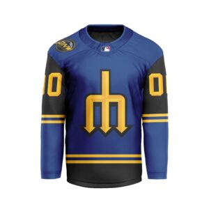 MLB Seattle Mariners Personalized City Connect Style Hockey Jersey