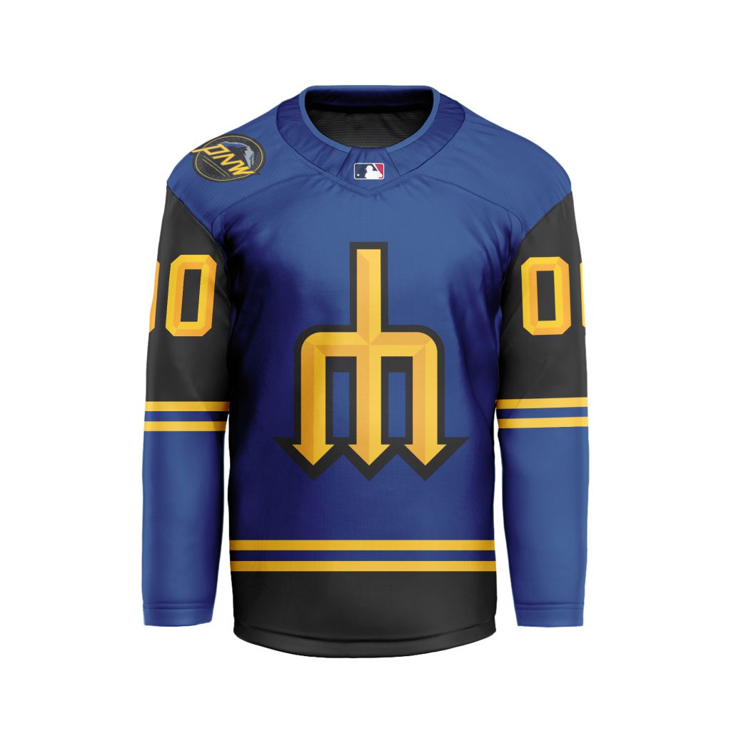MLB-Seattle-Mariners-Personalized-City-Connect-Style-Hockey-Jersey MLB Seattle Mariners Personalized City Connect Style Hockey Jersey