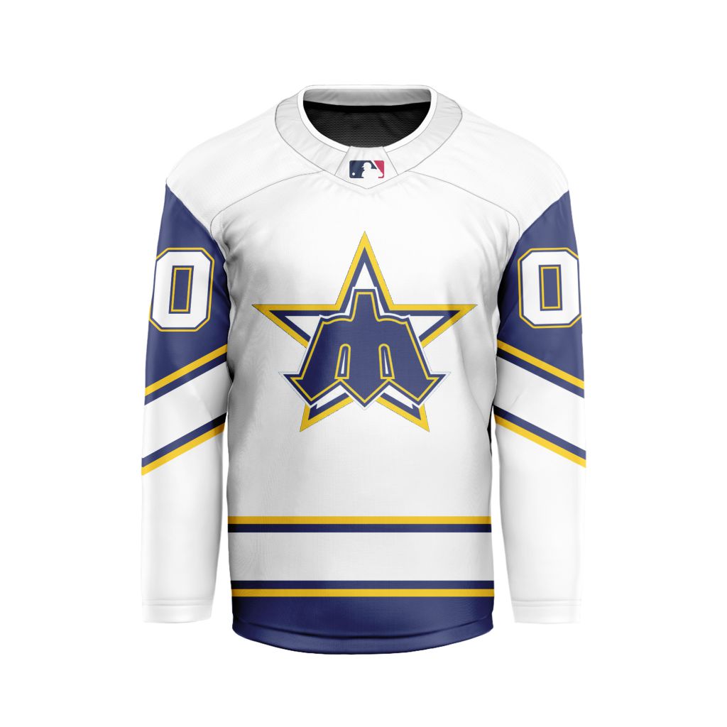 MLB-Seattle-Mariners-Personalized-Classic-Style-Hockey-Jersey MLB Seattle Mariners Personalized Classic Style Hockey Jersey