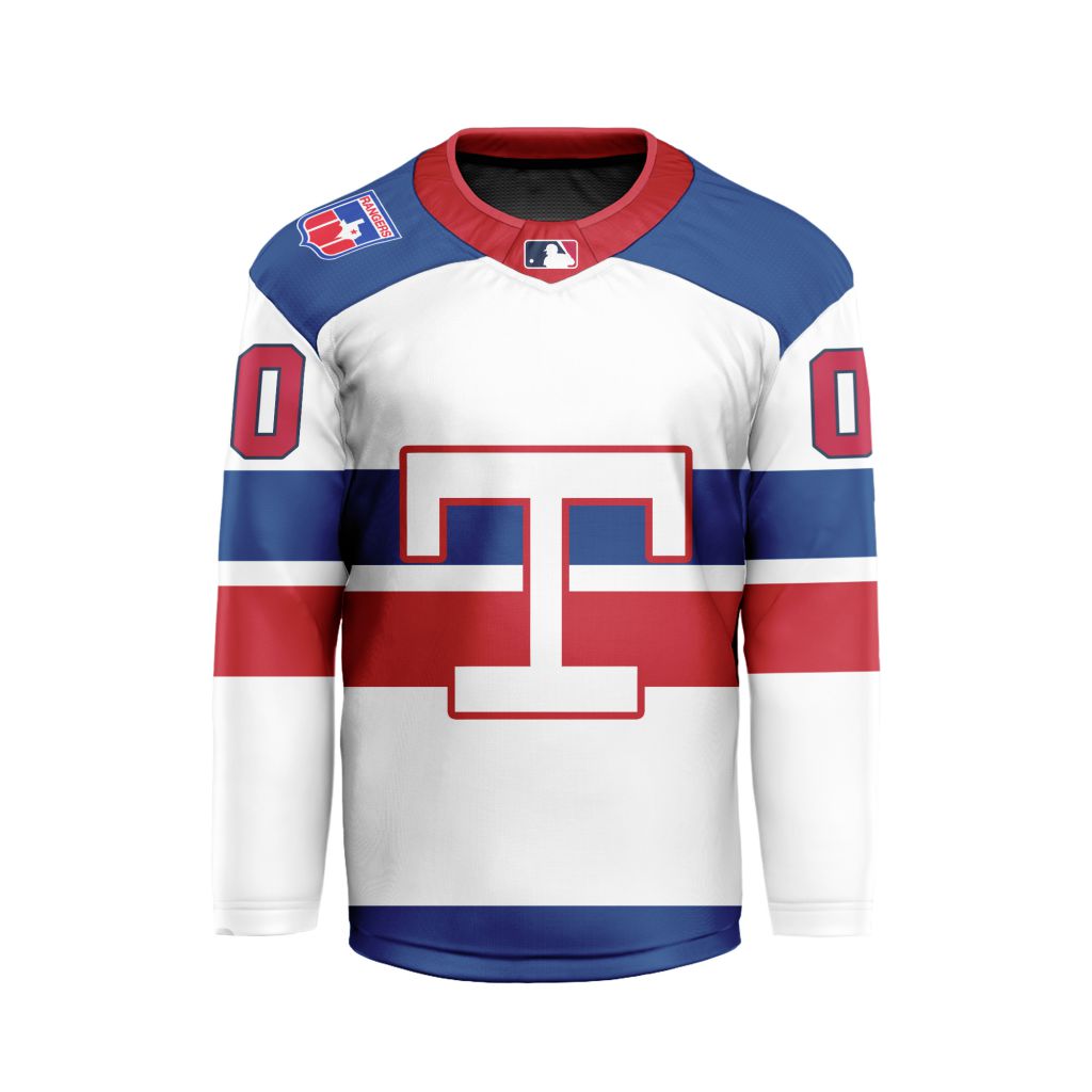 MLB-Texas-Rangers-Personalized-Classic-Style-Hockey-Jersey MLB Texas Rangers Personalized Classic Style Hockey Jersey