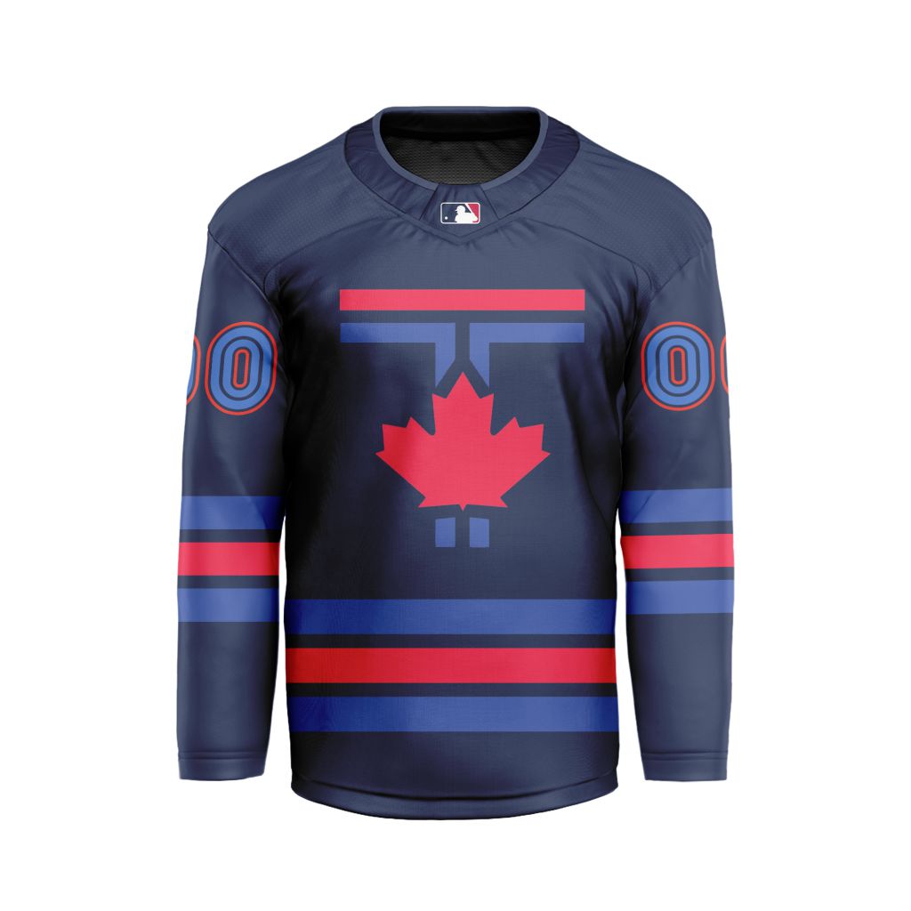 MLB-Toronto-Blue-Jays-Personalized-City-Connect-Style-Hockey-Jersey MLB Toronto Blue Jays Personalized City Connect Style Hockey Jersey