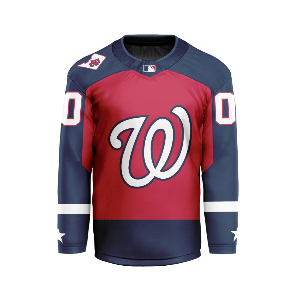 MLB-Washington-Nationals-Personalized-Alternate-Style-Hockey-Jersey MLB Washington Nationals Personalized Alternate Style Hockey Jersey