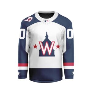 MLB Washington Nationals Personalized Away Style Hockey Jersey