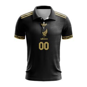Mexico National Team 2025 Limited Gold Cup Black Polo Shirt
