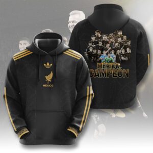 Mexico National Team Gold Cup Champions Black Unisex Performance Hoodie