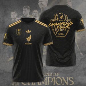 Mexico National Team Gold Cup Champions Black Unisex Performance T-Shirt
