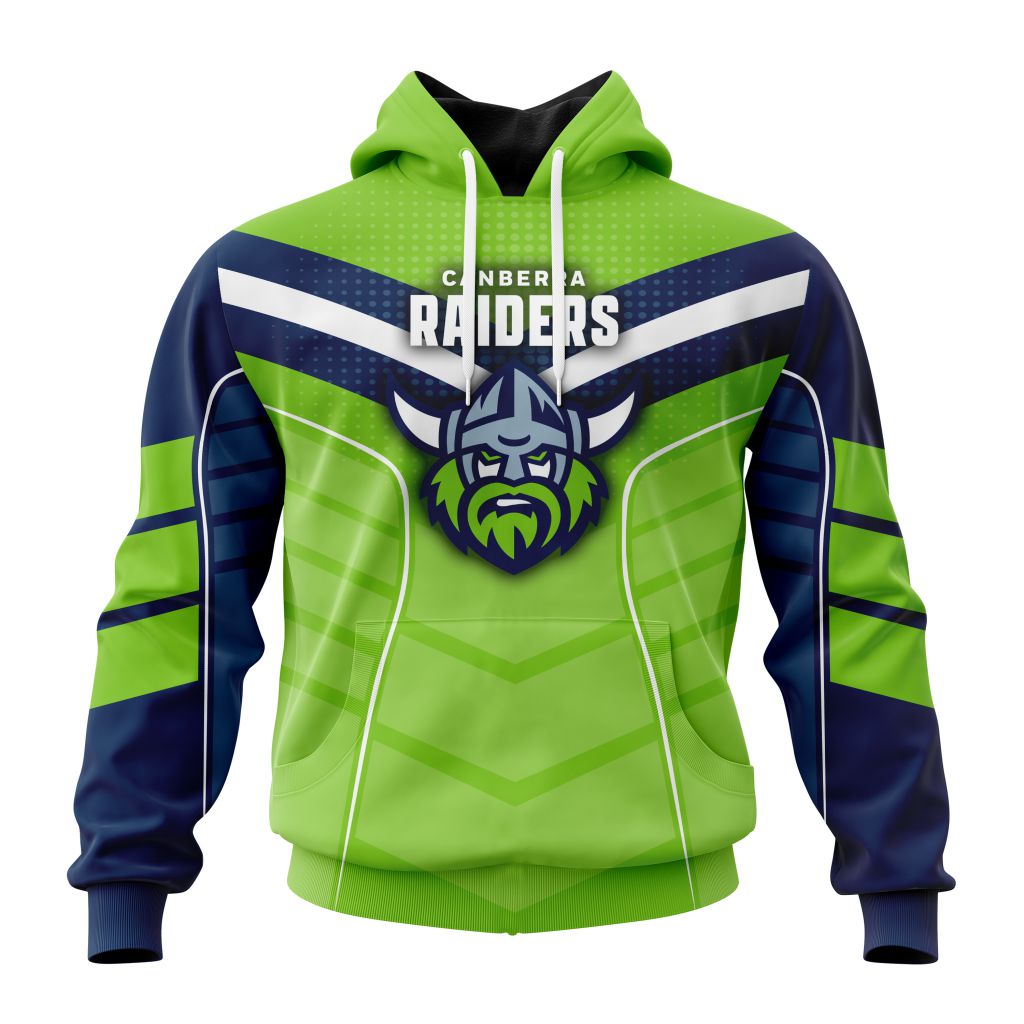 NRL-Canberra-Raiders-Special-Chevron-Unisex-Performance-Hoodie NRL Canberra Raiders Special Chevron Unisex Performance Hoodie