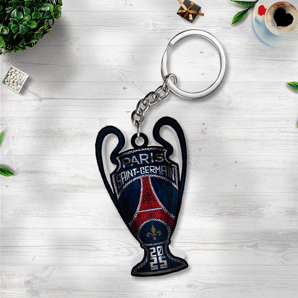 Paris-Saint-Germain-UEFA-Champion-League-2025-Winner-Custom-Shape-2-sided-Keychain-GKC1148 Paris Saint-Germain UEFA Champion League 2025 Winner Custom Shape 2-sided Keychain GKC1148