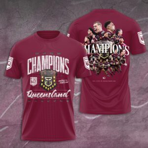 Queensland Maroons 25th State of Origin Champion Unisex Performance T-Shirt QMC1007