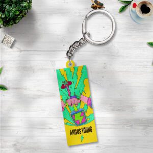 Rock Music Custom Shape 2-sided Keychain GKC1134