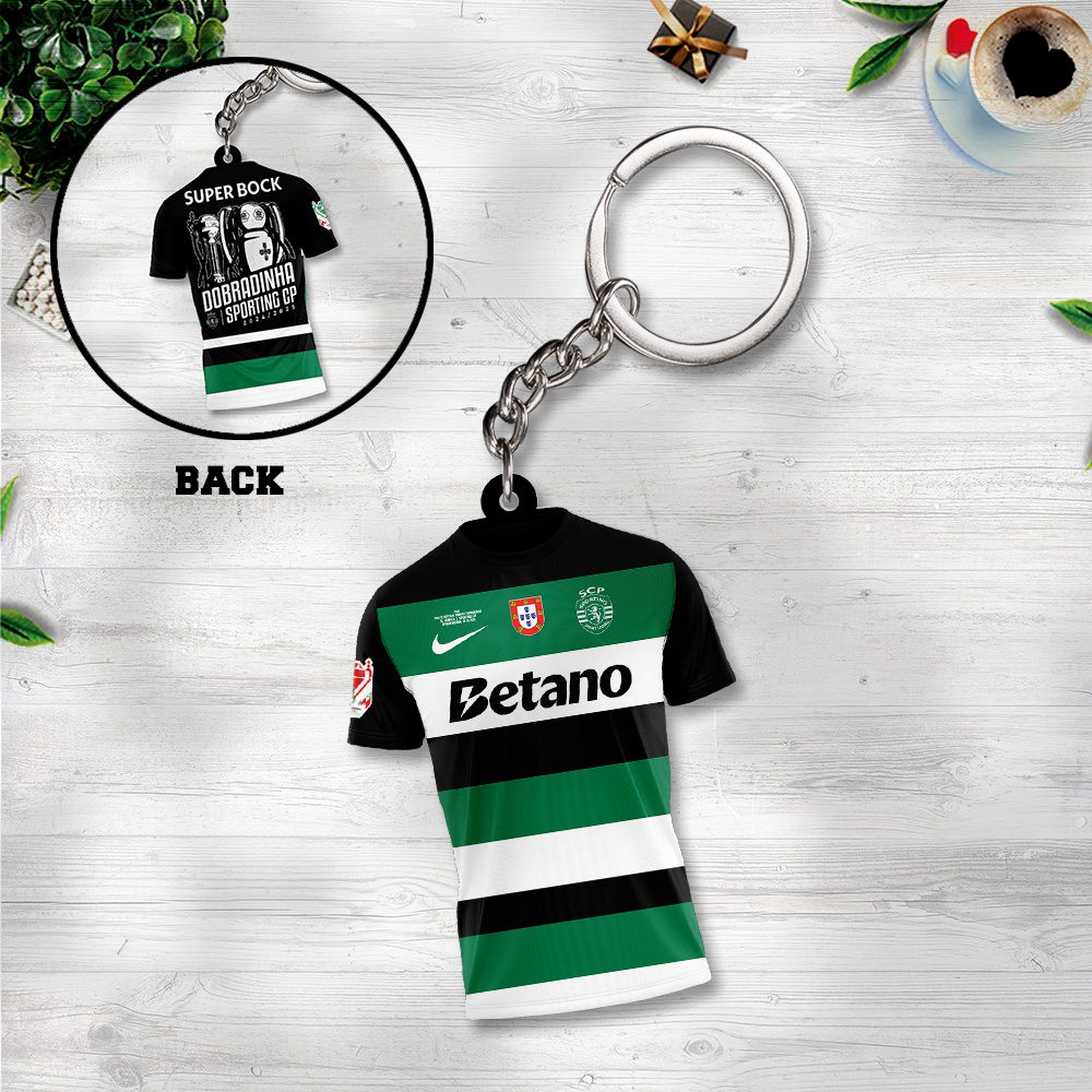 Sporting-CP-Custom-Shape-2-sided-Keychain-GKC1170 Sporting CP Custom Shape 2-sided Keychain GKC1170