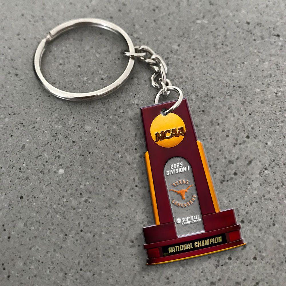 Texas-Longhorns-Womens-Softball-Custom-Shape-1-sided-Keychain-GKC1108 Texas Longhorns Women's Softball Custom Shape 1-sided Keychain GKC1108