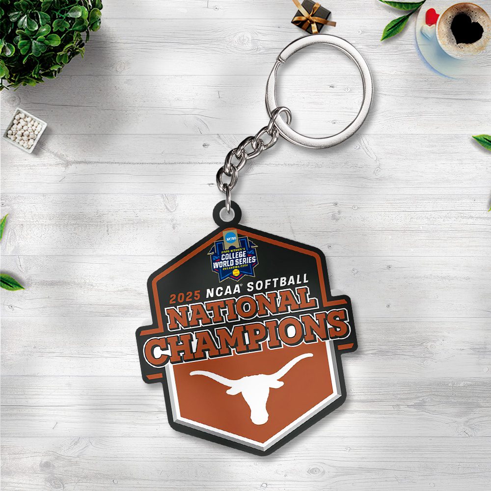 Texas-Longhorns-Womens-Softball-Custom-Shape-2-sided-Keychain-GKC1110 Texas Longhorns Women's Softball Custom Shape 2-sided Keychain GKC1110
