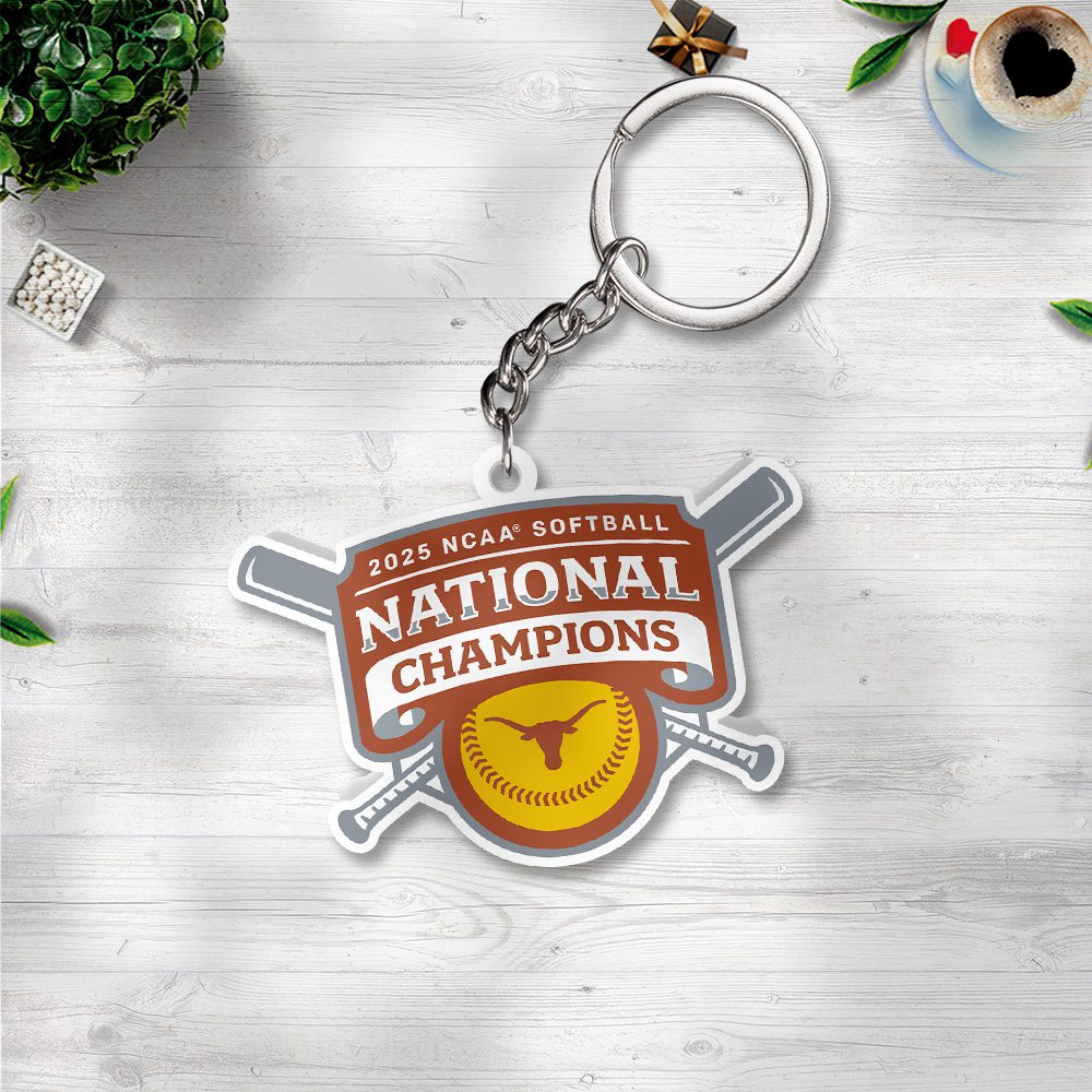 Texas-Longhorns-Womens-Softball-Custom-Shape-2-sided-Keychain-GKC1111 Texas Longhorns Women's Softball Custom Shape 2-sided Keychain GKC1111