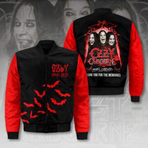 Black Sabbath x Ozzy Osbourne Rest In Peace 2025 3D Bomber Jacket NGB1196