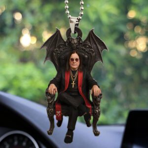 Black Sabbath x Ozzy Osbourne Rest In Peace 2025 Custom shape 2-sided Acrylic Car Ornament NGB1035