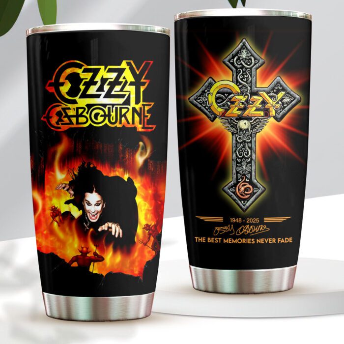 Black Sabbath x Ozzy Osbourne Rest In Peace 2025 Tumbler Cup NGB1023