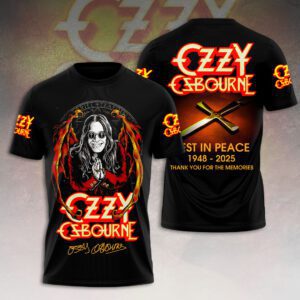 Black Sabbath x Ozzy Osbourne Rest In Peace 2025 Unisex Performance T-Shirt NGB1019