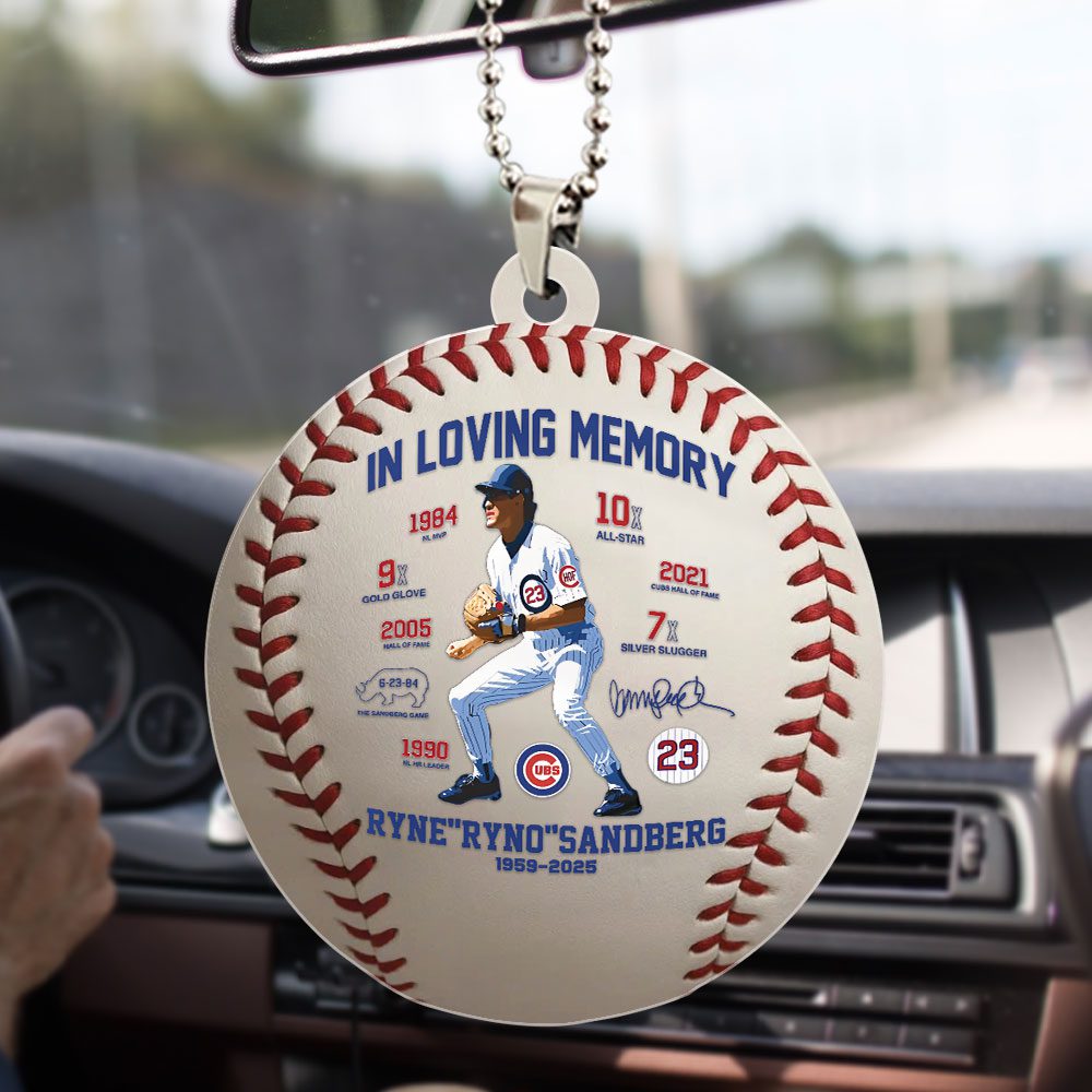Chicago-Cubs-x-Ryne-Sandberg-Custom-shape-1-sided-Acrylic-Car-Ornament-NGB1184-1