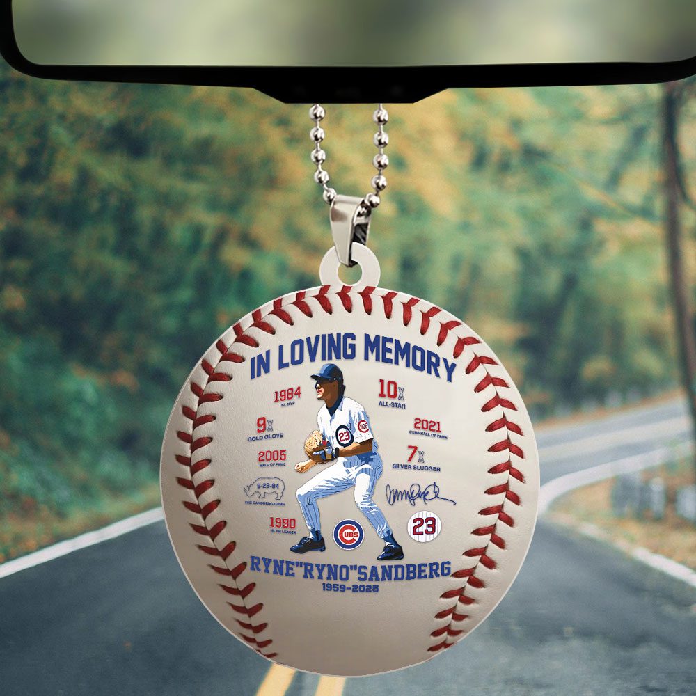 Chicago-Cubs-x-Ryne-Sandberg-Custom-shape-1-sided-Acrylic-Car-Ornament-NGB1184-2