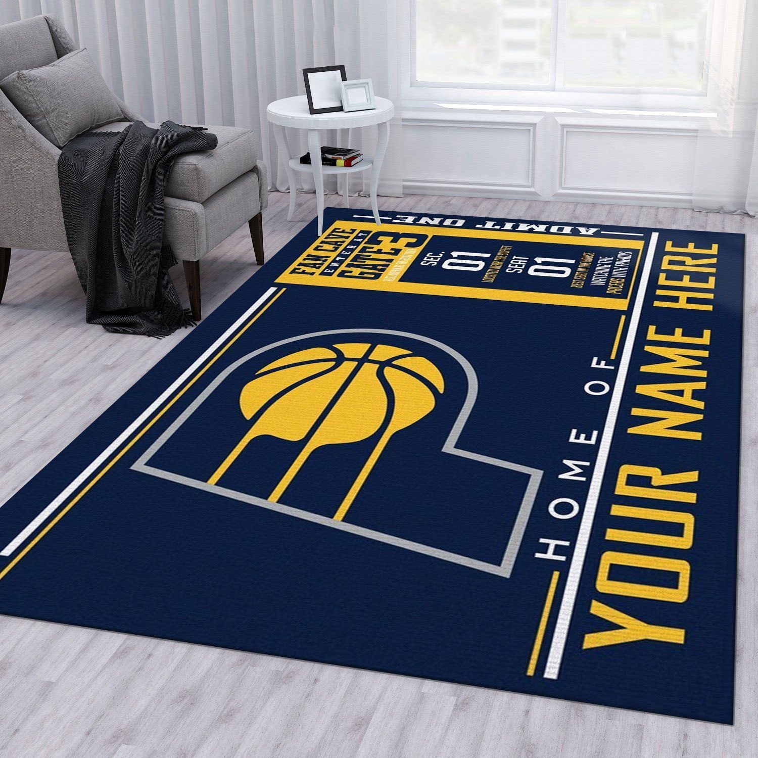 Customizable Indiana Pacers Wincraft Personalized NBA Area Rug For Christmas Living Room Rug R0567 Customizable Indiana Pacers Wincraft Personalized NBA Area Rug For Christmas Living Room Rug R0567