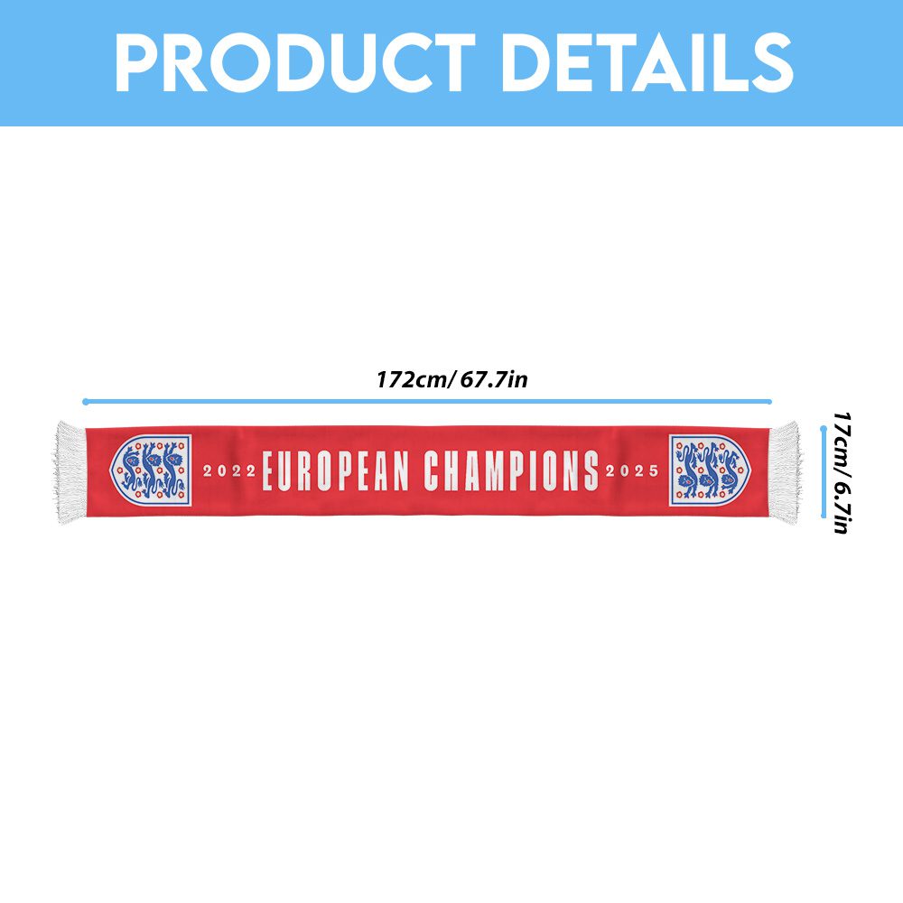 England-Lionesses-Womens-Football-Champion-World-Cup-2025-Ruffneck-Soccer-Scarf-NGB1251-1