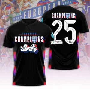 England Lionesses Women's Football Champion World Cup 2025 Unisex Performance T-Shirt NGB1135