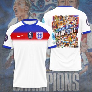 England Lionesses Women's Football Champion World Cup 2025 Unisex Performance T-Shirt NGB1208